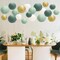 Paper Lanterns Party Decorations, Hanging Round Chinese Lanterns for Graduation Baby Shower Sage Green Birthday Decorations Pack of 20 Sage Green Gold